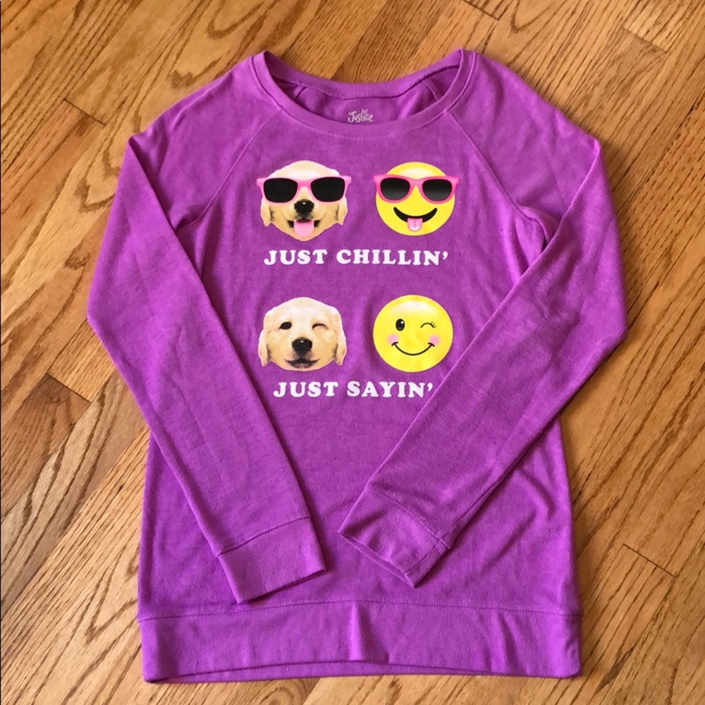 Justice purple sweater size 16